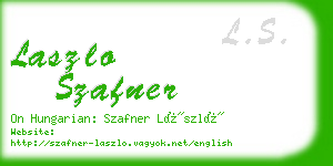 laszlo szafner business card